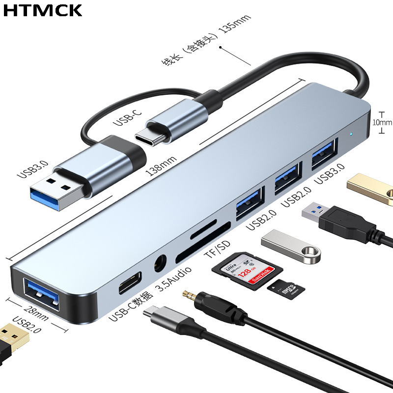 Hub USB C 8 en 2, Estación de  - Docking Station Usb C reseña y precio
