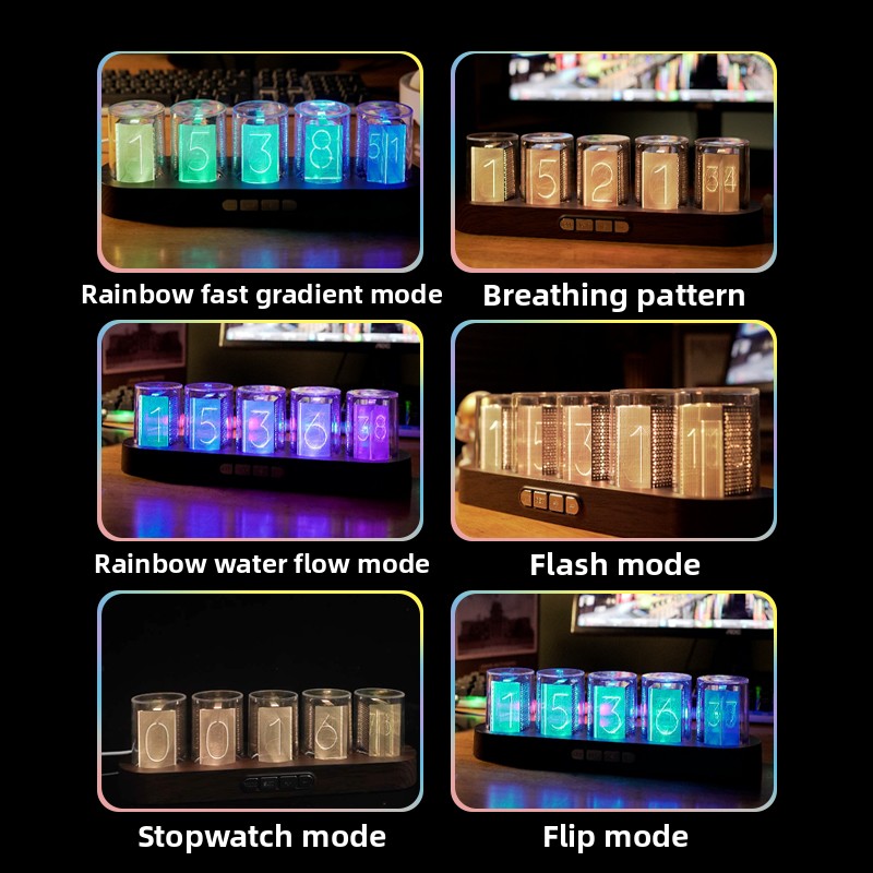 Reloj de tubo LED Nixie RGB pa - Office Tech Set Up reseña y precio